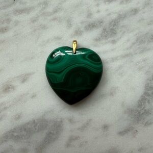 Genuine Malachite Heart Pendant